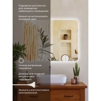 Зеркало DQ Гамбург (Hamburg) Лайт 100х80 с подсветкой (DQMHAM10080LT)