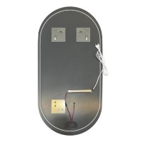 Зеркало DQ Мюнхен (München) Лайт 90х45 черный (DQMMUC9045LTBLK)