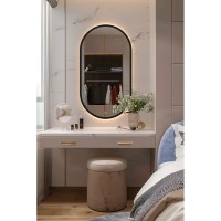 Зеркало DQ Мюнхен (München) Лайт 90х45 черный (DQMMUC9045LTBLK)