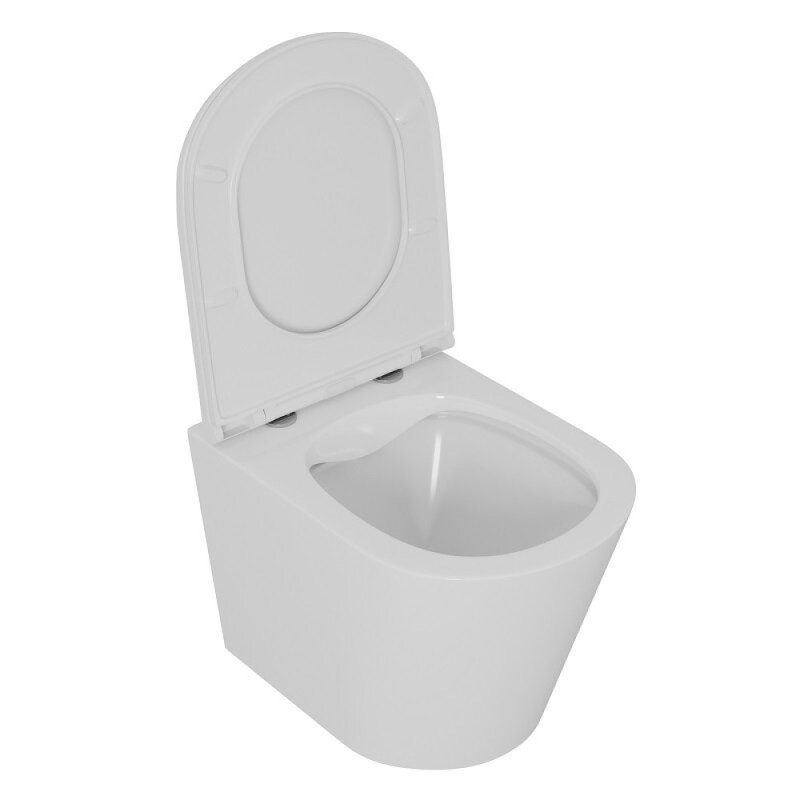 Инсталляция D&K с безободковым унитазом Venice DS1021602, сиденье микролифт, клавиша белая, цвет белый