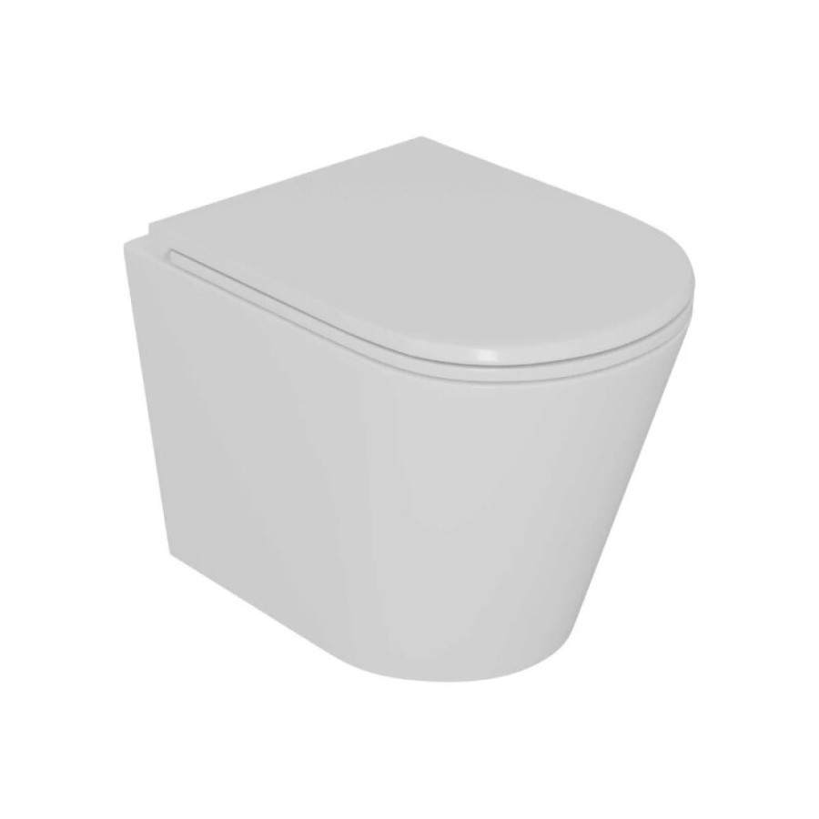 Комплект D&K Venice DS1021607, инсталляция DI8055119 с безободковым унитазом DT1026016 белый, сиденье микролифт, клавиша смыва хром матовый DB1399002