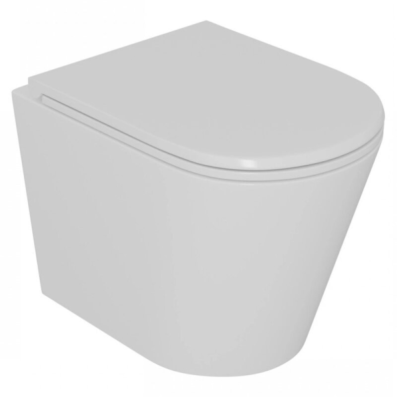 Комплект D&K Venice DS1021617, инсталляция DI8050127 с безободковым унитазом DT1026016 белый, смыв торнадо, сиденье микролифт, клавиша смыва хром матовый DB1499002