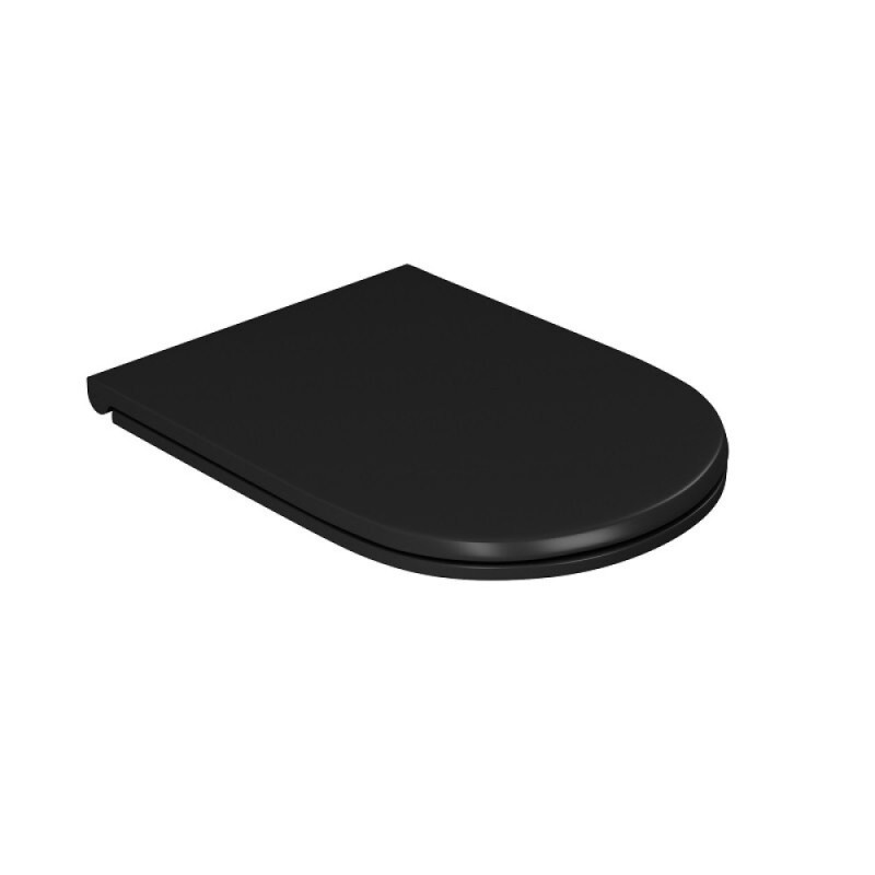Инсталляция D&K с безободковым унитазом Venice DS1022502, сиденье микролифт, клавиша черная, цвет черный
