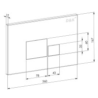 Инсталляция D&K с безободковым унитазом Matrix DS1391602, сиденье микролифт, клавиша белая, цвет белый