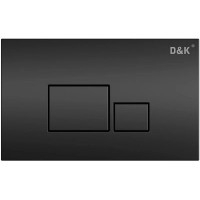 Комплект D&K Matrix DS1391611, инсталляция DI8055119 с безободковым унитазом DT1396016 белый, сиденье микролифт, клавиша смыва черная DB1519025
