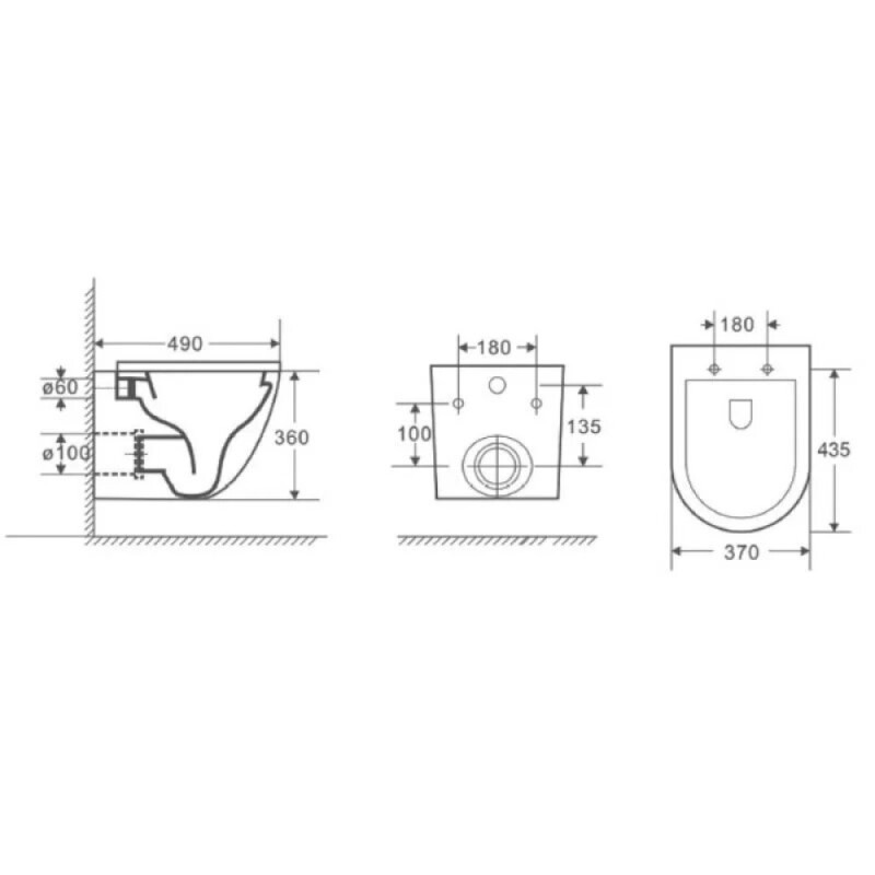 Комплект D&K Matrix DS1391614, инсталляция DI8050127 с безободковым унитазом DT1396016 белый, сиденье микролифт, клавиша смыва белая DB1529016