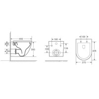 Комплект D&K Matrix DS1391626, инсталляция DI8050127 с безободковым унитазом DT1396016 белый, сиденье микролифт, клавиша смыва хром матовый DB1499002
