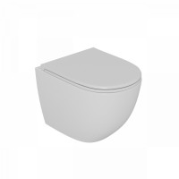 Комплект D&K Matrix DS1391626, инсталляция DI8050127 с безободковым унитазом DT1396016 белый, сиденье микролифт, клавиша смыва хром матовый DB1499002