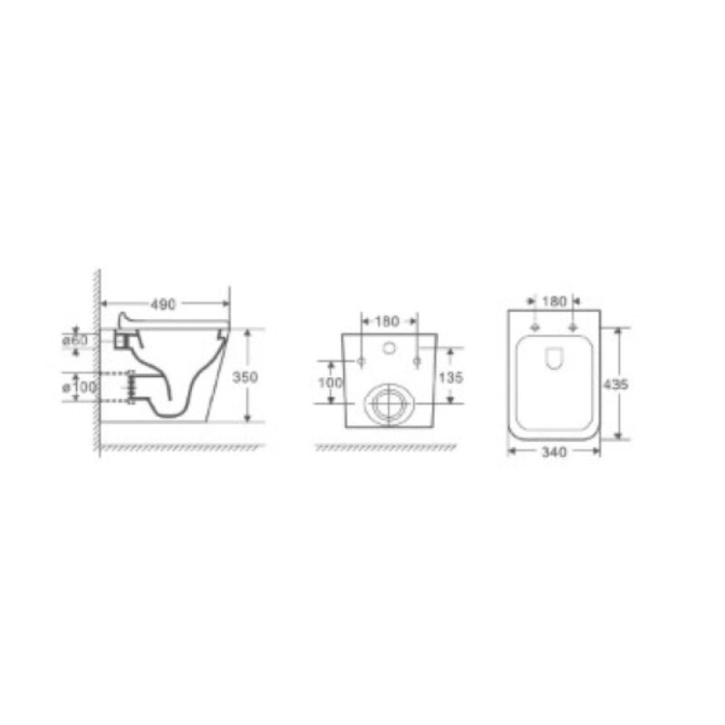 Комплект D&K Berlin DS1431614, инсталляция DI8055119 с безободковым унитазом DT1436516 белый, смыв торнадо, сиденье микролифт, клавиша смыва черный DB1519025