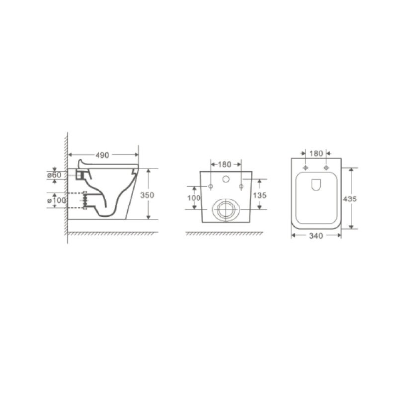 Комплект D&K Berlin DS1431623, инсталляция DI8055119 с безободковым унитазом DT1436516 белый, смыв торнадо, сиденье микролифт, клавиша смыва белая DB1519016