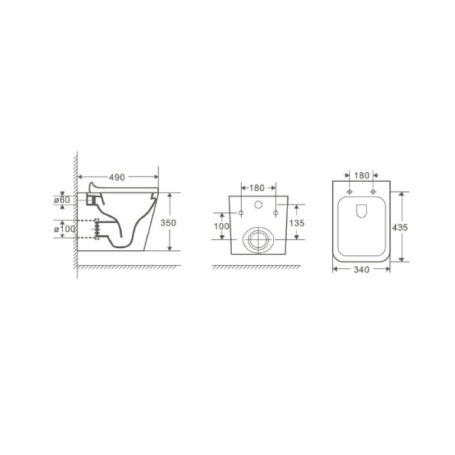 Комплект D&K Berlin DS1431623, инсталляция DI8055119 с безободковым унитазом DT1436516 белый, смыв торнадо, сиденье микролифт, клавиша смыва белая DB1519016
