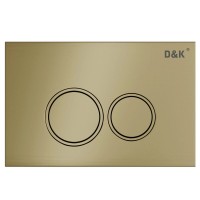 Комплект D&K Berlin DS1431630, инсталляция DI8050127 с безободковым унитазом DT1436016 белый, сиденье микролифт, клавиша смыва золото матовое DB1529007