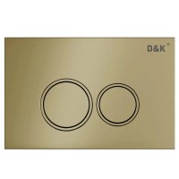 Комплект D&K Berlin DS1431633, инсталляция DI8050127 с безободковым унитазом DT1436516 белый, смыв торнадо, сиденье микролифт, клавиша смыва золото матовое DB1529007
