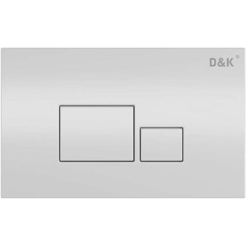 Инсталляция D&K с безободковым унитазом Quadro DS1511602, сиденье микролифт, клавиша белая, цвет белый