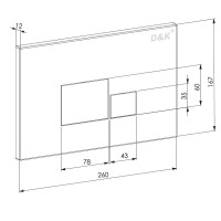 Инсталляция D&K с безободковым унитазом Quadro DS1511604, сиденье микролифт, клавиша хром матовый, цвет белый