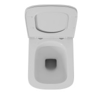 Инсталляция D&K с безободковым унитазом Quadro DS1511606, сиденье микролифт, клавиша хром, цвет белый