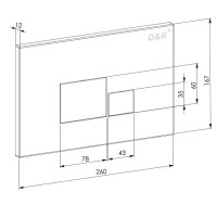 Комплект D&K Quadro DS1511607, инсталляция DI8055119 с безободковым унитазом DT1516016 белый, сиденье микролифт, клавиша смыва черная DB1519025