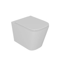 Комплект D&K Quadro DS1511607, инсталляция DI8055119 с безободковым унитазом DT1516016 белый, сиденье микролифт, клавиша смыва черная DB1519025