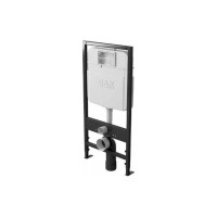 Комплект D&K Quadro DS1511607, инсталляция DI8055119 с безободковым унитазом DT1516016 белый, сиденье микролифт, клавиша смыва черная DB1519025