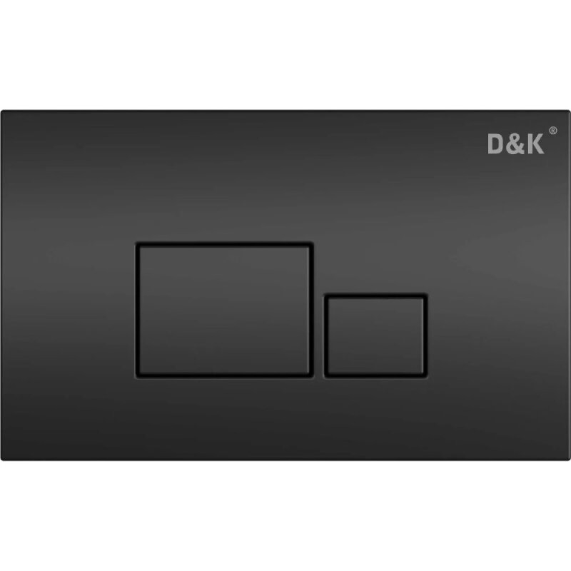 Комплект D&K Quadro DS1511607, инсталляция DI8055119 с безободковым унитазом DT1516016 белый, сиденье микролифт, клавиша смыва черная DB1519025