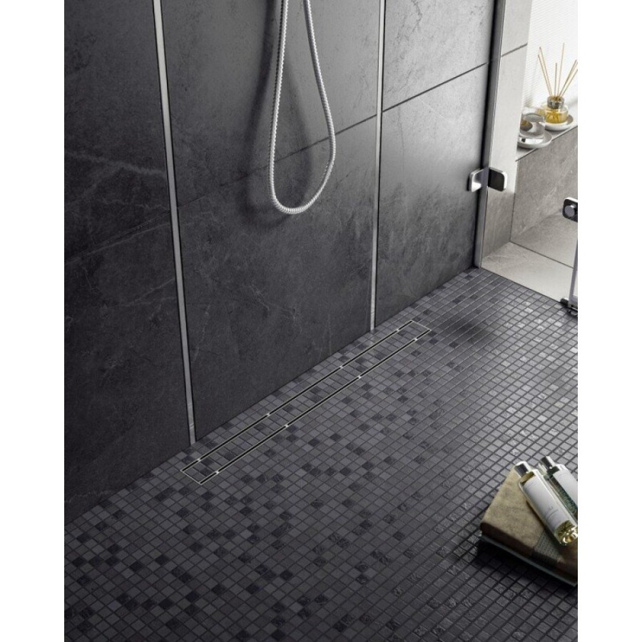 Дренажный канал Timo Drain System DS230207/00, 70 см, с двусторонней панелью plate под плитку, хром