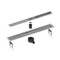 Дренажный канал Timo Drain System DS230208/01, 80 см, с двусторонней панелью под плитку, цвет сатин