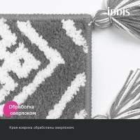 Коврик для ванной комнаты Iddis Decor DT01P58i12, 80 x 50 см, микрофибра, серый