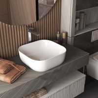 Раковина D&K Venice DT1020616 41 х 41 см, накладная, цвет белый