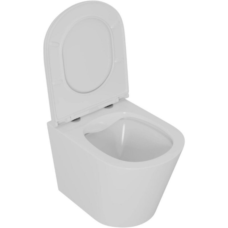 Унитаз подвесной D&K Venice DT1026016, безободковый, с сиденьем микролифт, цвет белый