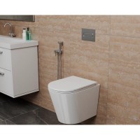Унитаз подвесной D&K Venice DT1026016, безободковый, с сиденьем микролифт, цвет белый