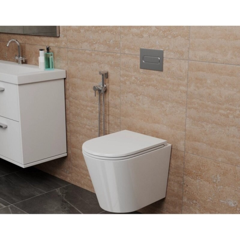 Унитаз подвесной D&K Venice DT1026016, безободковый, с сиденьем микролифт, цвет белый