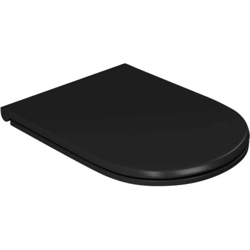 Унитаз подвесной D&K Venice DT1026025, безободковый, с сиденьем микролифт, цвет черный