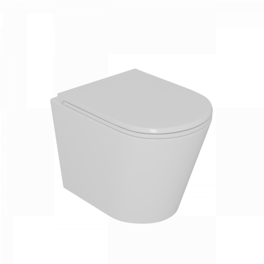 Унитаз подвесной D&K Venice DT1026516, безободковый, смыв торнадо, сиденье микролифт, белый