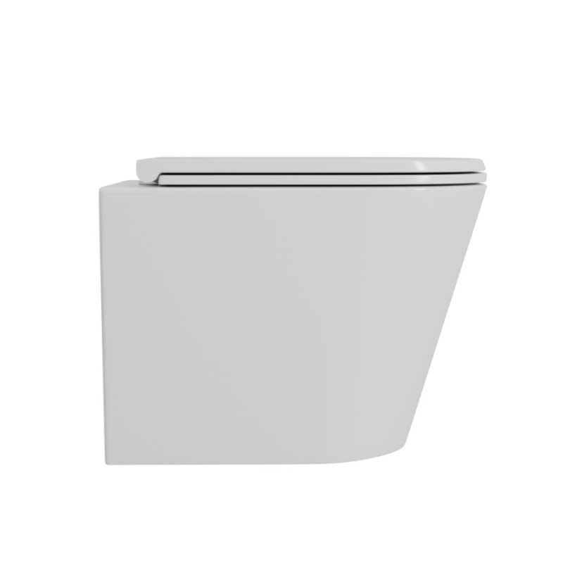 Унитаз подвесной D&K Venice DT1026516, безободковый, смыв торнадо, сиденье микролифт, белый