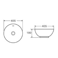 Раковина D&K Matrix DT1390516 40,5 х 40,5 см, накладная, цвет белый глянцевый