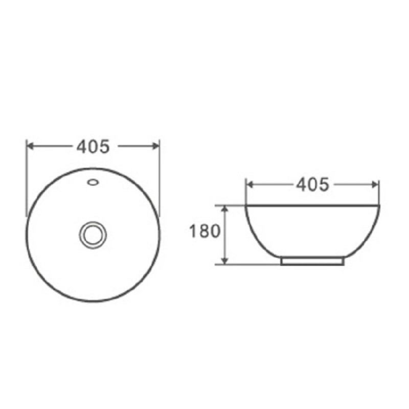 Раковина D&K Matrix DT1390516 40,5 х 40,5 см, накладная, цвет белый глянцевый