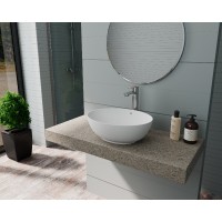 Раковина D&K Matrix DT1390708, 41 см, фарфор, накладная, цвет белый