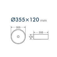 Раковина D&K Matrix DT1391516 35,5 х 35,5 см, накладная, цвет белый