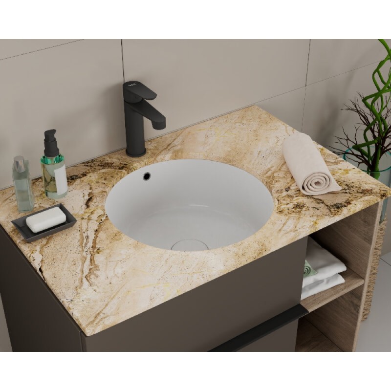 Раковина D&K Matrix DT1391816, 42 см, фарфор, цвет белый