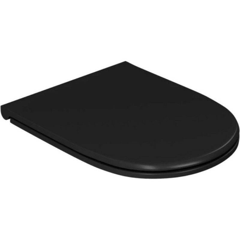 Унитаз подвесной D&K Matrix DT1396025, безободковый, с сиденьем микролифт, цвет черный