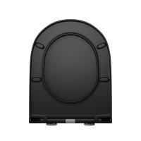 Унитаз подвесной D&K Matrix DT1396025, безободковый, с сиденьем микролифт, цвет черный