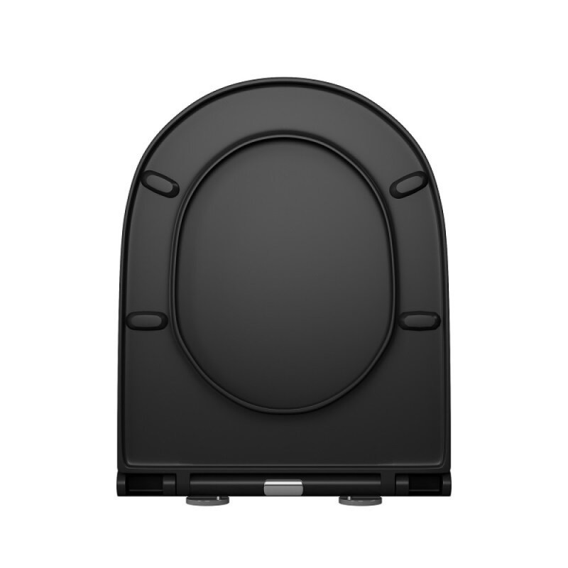 Унитаз подвесной D&K Matrix DT1396025, безободковый, с сиденьем микролифт, цвет черный
