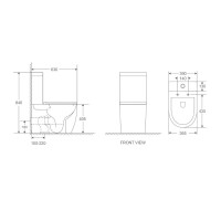 Унитаз-компакт D&K Matrix DT1397516, безободковый, с сиденьем микролифт, цвет белый