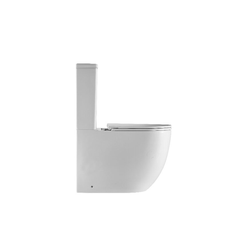 Унитаз-компакт D&K Matrix DT1397516, безободковый, с сиденьем микролифт, цвет белый