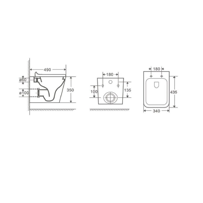Унитаз подвесной D&K Berlin DT1436016, безободковый, с сиденьем микролифт, цвет белый