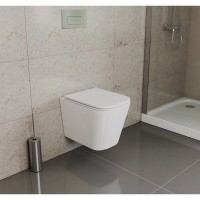 Унитаз подвесной D&K Quadro DT1516016, безободковый, с сиденьем микролифт, цвет белый