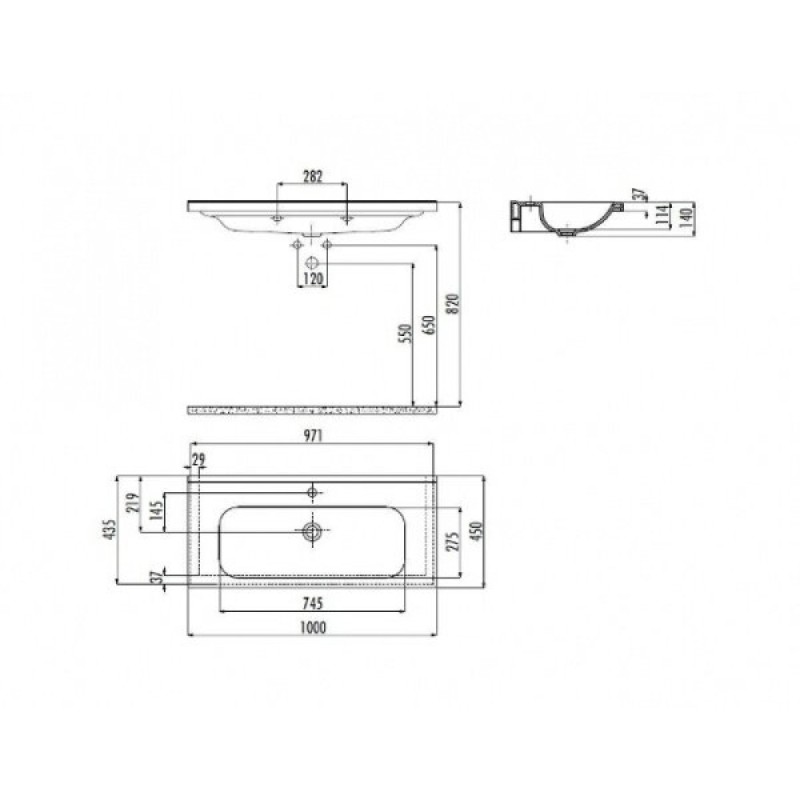 Тубма с раковиной BelBagno Dublin 750 DUB-750-LVB/DUBLIN-750-2C-SO-BL искусственный мрамор, цвет белый