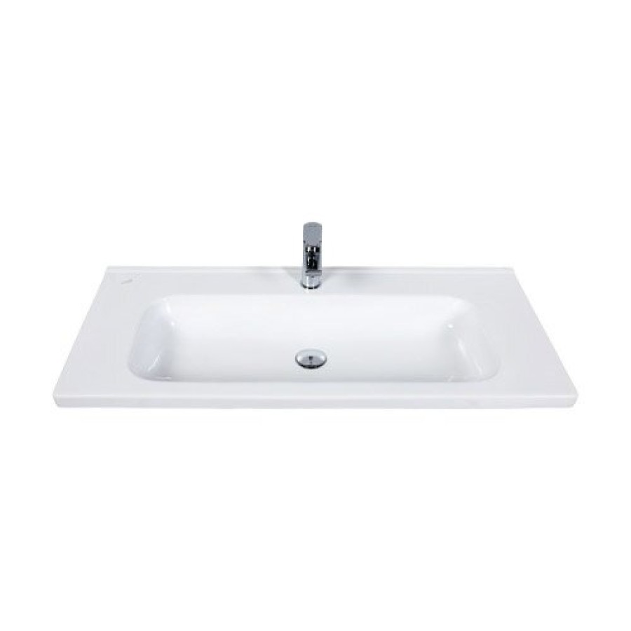 Тубма с раковиной BelBagno Dublin 750 DUB-750-LVB/DUBLIN-750-2C-SO-BL искусственный мрамор, цвет белый
