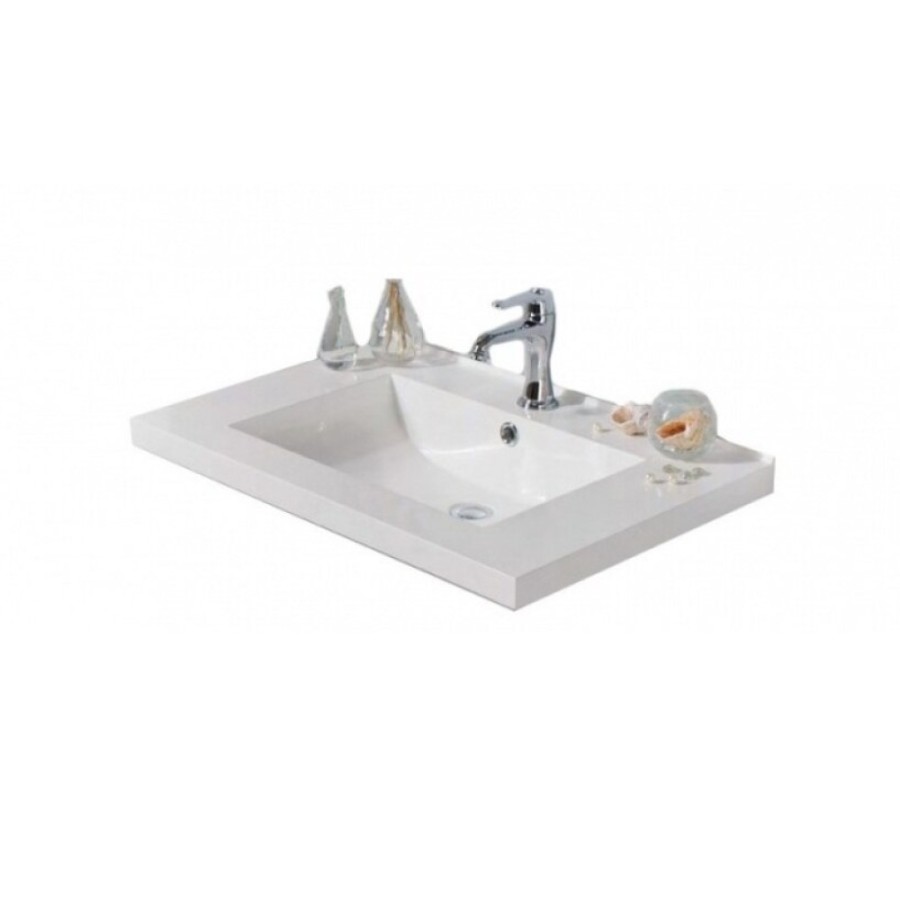 Раковина BelBagno Dublin DUB-850-LVB, 85 x 52 x 17 см, искусственный мрамор, цвет белый