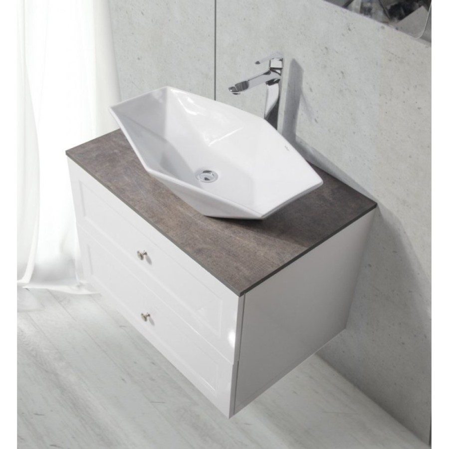 Тумба под раковину BelBagno Dublin DUBLIN-850-2C-SO-BL, 85 х 52 х 52 см, Bianco Lucido - белый